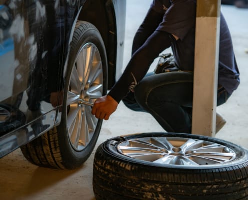 how to safely handle a tire blowout