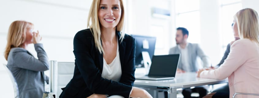 attractive woman insurance agent